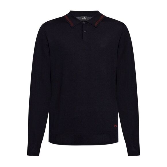 Ps Paul Smith Men Wool Polo Shirt - Picture 1 of 5